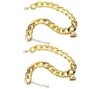 VERDANVERSE 2Pcs Gold Chain Dog Collar with Bell Pet Accessories for Small to Medium Dogs Comfortable Decorative Necklaces for Parties and Special Occasions