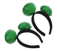 VERDANVERSE 2pcs Green Lemon Headbands for Women and Adults, Lightweight Polyester Hair Accessories with Versatile Styling for Casual Days and Tropical Party Looks