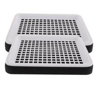 VERDANVERSE 2Pcs Guinea Pig Toilet Square Rabbit Litter Box for Small Animals Leak Design Rounded Edges for Safety for Bunnies Hamsters More
