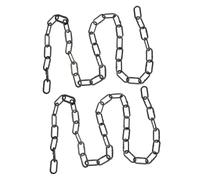 VERDANVERSE 2Pcs Halloween Simulation Iron Chains Lightweight Fetter Prop for Haunted House Party Decoration and Stage Performance Black Silver