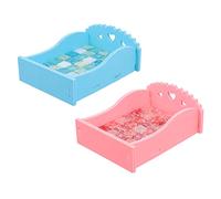 VERDANVERSE 2pcs Hamster Cooling Mat Board Comfortable Pet Summer Bed for Small Animals Material Nest for Relaxing and Napping for Hamsters and Other Small Pets Random Color