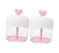 VERDANVERSE 2pcs Heart-shaped Transparent Facial Foam Maker Manual Squeeze Portable Bubble Foamer for Deep Skincare Refillable Capacity Liquid Soap Dispenser Travel-friendly Skin Cleanser Tool