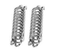 VERDANVERSE 2pcs Heavy Duty Stainless Steel Shock Absorbing Springs Dog Leash Extender with Bungee Tension for Large Dogs and Outdoor Tent Rope Tightening Camping Accessory