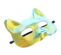 VERDANVERSE 2pcs Holographic Fox Mask Half Face Animal Masquerade Accessory for Halloween Carnival Parties Unisex Costume Prop for Men Women