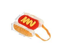 VERDANVERSE 2PCS Hot Dog Pet Costume for Small Dogs and Cats Soft Warm Cotton with Secure Elastic Straps Easy to Wear Halloween Cosplay Outfit for Puppies and Kittens S