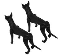VERDANVERSE 2pcs Inflatable Dog Mannequin PVC Model Rack for Pet Clothing Display Realistic Black Blow Up Stand for Store Counters Pet Shops Parties and Festivals Versatile Model and Apparel