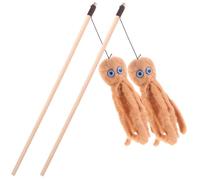 VERDANVERSE 2Pcs Interactive Cat Teasing Stick Engaging Fishing Pole for Indoor Cats Stimulating Curiosity and Bonding with Your Pet Fun Design to Stress and Enhance Playtime