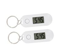 VERDANVERSE 2pcs Luminous Keychain Watch Silent Digital Pocket Watch for Boys and Girls Students Nurses Mini Portable Easy to Use