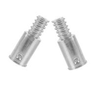 VERDANVERSE 2pcs Metal Threaded Tip Replacement for Extension Poles Broom Handle Adapter with Precision American Threading Secure Connection for Mops Brushes and Household Cleaning Tools