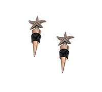 VERDANVERSE 2pcs Metal Wine Bottle Stoppers Bronze Star Sealed Caps Reusable for Red Wine Beer Vinegar Oil Bottles Home Bar Stylish Valentine Gift