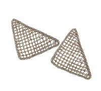 VERDANVERSE 2pcs Natural Grass Fiber Triangle Lizard Hammock Bed for Small Reptiles, Hanging Sleep Bed for Bearded Dragons, Geckos, Iguanas, and Anoles, Suitable for Pet Cage Habitat