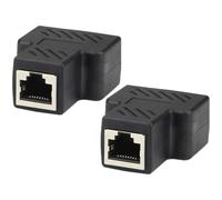 VERDANVERSE 2pcs Network Cable Splitter Connector Plastic Coupler Adapter for Lan Internet Practical Dual Port Household Connector for Extending Short Cables