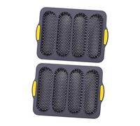 VERDANVERSE 2Pcs Nonstick Silicone French Bread Baking Pan Mold with Handles Loaf Bread Baking Tray for Oven Easy Clean Kitchen Bakeware for Home and Bakery Use
