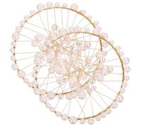VERDANVERSE 2pcs Photography Pearl Circle Props for Jewelry and Nail Art, Decorative Pearls Photo Props for Cosmetics Photoshoot, Lightweight Photo Booth Accessories