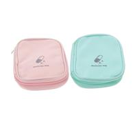 VERDANVERSE 2pcs Portable Outdoor Medicine Bag Capacity Pouch for Travel Hiking Camping Lightweight with Zipper Closure Light Pink