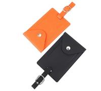 VERDANVERSE 2pcs Portable Pu Luggage Identity Tags with Writeable Name, Address and Phone Number for Travel Use, Assorted Colour Travel Tags Suitable for Business and Frequent Users