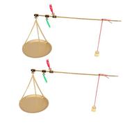 VERDANVERSE 2pcs Portable Traditional Chinese Medicine Scale Handheld Copper Kitchen Scale Precision Weighing for Baking Herbal Preparation Small Business Use