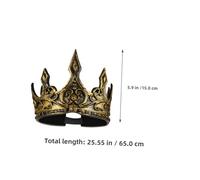 VERDANVERSE 2pcs PU Foam Medieval King Crown Soft Comfortable Royalty Costume Accessories for Themed Events Halloween Fancy Dress with Realistic Textured Design