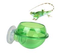 VERDANVERSE 2pcs Reptile Feeding Bowl with Suction Cup Plastic Water Dish Feeder for Small Reptiles Like Tortoise Lizard Snake Easy to Install Clean and Practical Water Container