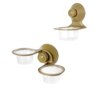 VERDANVERSE 2pcs Reptile Food Basin Suction Cup Feeding Bowls Set, Sturdy Plastic Pet Feeder Dish for Lizards and Geckos, Suitable for Water and Worm Feeding in Terrariums