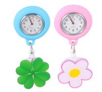 VERDANVERSE 2pcs Retractable Nurse Fob Watch with Secure Clip Pocket Watches for Medical Staff Lightweight Fashionable Design for Doctors Nurses Paramedics