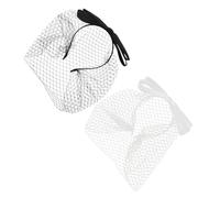 VERDANVERSE 2pcs Retro Bow Headband Vintage Veil Fascinators for Women Mesh Veil Headbands Pack Ribbon End for Bridal Wedding and Tea Party Scenarios for Women's Hair