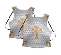 VERDANVERSE 2pcs Roman Armour Fit Retro Style Play Shield and Solid Cross Chest Plate for Boys Cosplay Costume Party Role Play Dress Up