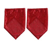 VERDANVERSE 2pcs Shiny Sequin Dog Bandana Stylish Triangle Scarf for Pets for Halloween Weddings and Parties Breathable Neck Accessory for Dogs and Puppies