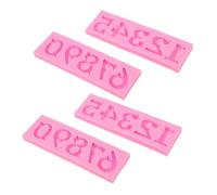 VERDANVERSE 2pcs Silicone Number Cake Decorating Molds Embossed Chocolate Baking Fondant Tools for DIY Birthday Party Polymer Clay Craft Projects