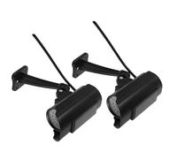 VERDANVERSE 2pcs Simulation Monitoring Dummy Cameras Security Outdoor Indoor Camera Prop for Shop Office Discrete Use Solar Powered Light