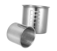VERDANVERSE 2pcs Stainless Steel Measuring Cups Graduated Containers for Rice Baking Kitchen Cups with Wide Opening for Precise Liquid and Dry Ingredient Measurement