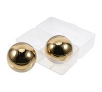 VERDANVERSE 2pcs Stainless Steel Whiskey Stones Ice Balls for Beverage Chilling Reusable Metal Cooling Spheres with Storage Box Non-diluting Drink Chillers for Men and Whisky Lovers