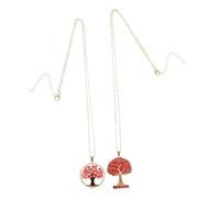 VERDANVERSE 2pcs Tree of Life Necklace for Women Copper Pendant with Hollow Design Stylish Statement Jewelry for Casual and Formal Wear Elegant Clavicle Chains for Daily Party Accessory