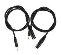 VERDANVERSE 2pcs Trs to Xlr Mic Cable for Tight Spaces Copper Audio Cords for Synthesizers Microphones and Stage Use with Setup