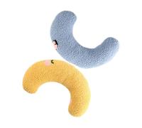 VERDANVERSE 2pcs U-shaped Cat Neck Pillows Soft Cute Pet Sleeping Cushions for Easy to and Yellow for Cats and Small Pets