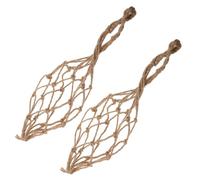 VERDANVERSE 2pcs Vintage Twine Rope Wine Jar Carrier Net Portable Wine Bottle Travel Bag Handcrafted Sturdy Holder Classic Artistic Storage