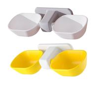 VERDANVERSE 2PCS Wall-mounted Cat Food and Water Bowl Set Dual Feeding PET Feeder Anti-slip Design Suitable for Cats and Kittens Easy to Clean