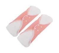 VERDANVERSE 2pcs Washable Heavy Flow Reusable Sanitary Napkins for Women, XL Coral Pink Cloth Menstrual Pads with Wings, Maternity Postpartum Incontinence Pads for Overnight Use