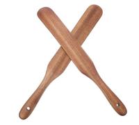 VERDANVERSE 2pcs Wooden Sourdough Starter Spatula with Long Handles for Mixing Dough and Scraping Jars Eco Friendly Acacia Wood Kitchen Utensils Nonstick Cookware Safe Baking Tools