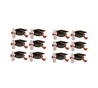 VERDANVERSE 2sets Graduation Cap Enamel Brooch Pins Doctoral Hat Badge for Class of Elegant Lapel Pin for Graduation Celebrations Thoughtful Graduates 6pcs*2