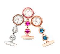 VERDANVERSE 3 Pcs Nurse Pocket Watch Brooch, Zinc Alloy, Portable and Simple to Operate, Assorted Colours, Practical Fob Watch for Nursing and Everyday Use Random Color