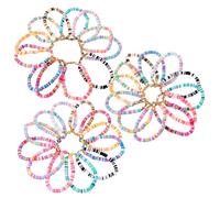 VERDANVERSE 36pcs Bohemian Bead Bracelet for Women Lightweight Polymer Clay Wrist Jewelry for Daily Wear and Special Occasions for Stacking and Beach