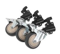 VERDANVERSE 3pcs Heavy Duty Speaker Stand Wheels Set with Swivel Casters and Secure Locking Mechanism, 22mm Rolling Audio Cart Wheels Compatible with Monitor and Large Speakers for Photography