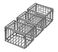 VERDANVERSE 3pcs Mini Cage Model Toy for Action Figure Display Diy Miniature Craft Ornament Small Cage Storage