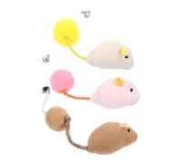 VERDANVERSE 3pcs Plush Rat Set for Indoor Cats Interactive Stuffed Mice with Bell Realistic Design Engaging Kitten Balls for Chewing and Playtime Fun