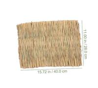 VERDANVERSE 3pcs Rabbit Grass Straw Mat Bunny Woven Straw Mats for Hamster Forage Back to Nature Animal Bedding