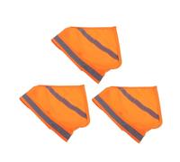 VERDANVERSE 3pcs Reflective Dog Bandanas with Secure Tape Closure Lightweight Pet Scarf Bib for Large Dogs and Cats High Visibility Orange Triangle Neckwear for Night Walking Camping Safety