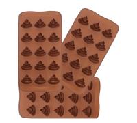 VERDANVERSE 3pcs Silicone Gummy Moulds Poop Shape Candy Molds 15 Even Cavities, Food-Grade Silicone, Microwave and Oven Safe, Fun Molds for Candy Making at Parties and Christmas