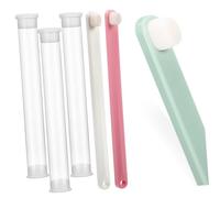 VERDANVERSE 3pcs Soft Bristle Pet Toothbrush Kit for Dogs Cats Rabbits Small Micro Head Oral Care Supplies Gentle Cleaning Multi-Color for Healthy Breath
