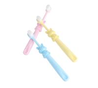 VERDANVERSE 3pcs Toothbrush with Adorable Rabbit Cartoon Design Extra Soft Bristles for Teeth Cleaning Tongue Cleaner Ergonomic Handle for Ages Durable and Comfortable Grip